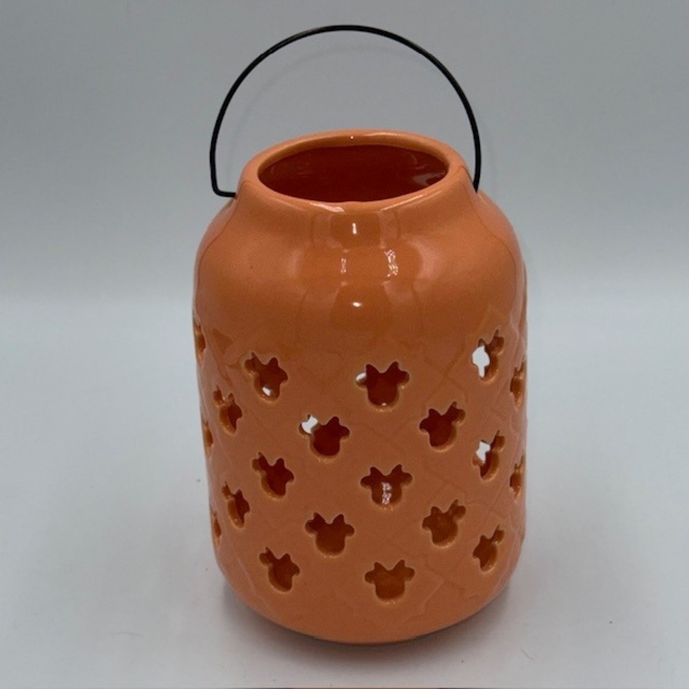 Disney Minnie‎ Mouse Ceramic Garden Lantern Cutout Apricot
